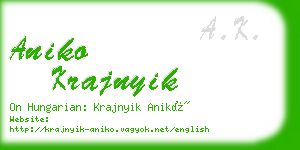 aniko krajnyik business card